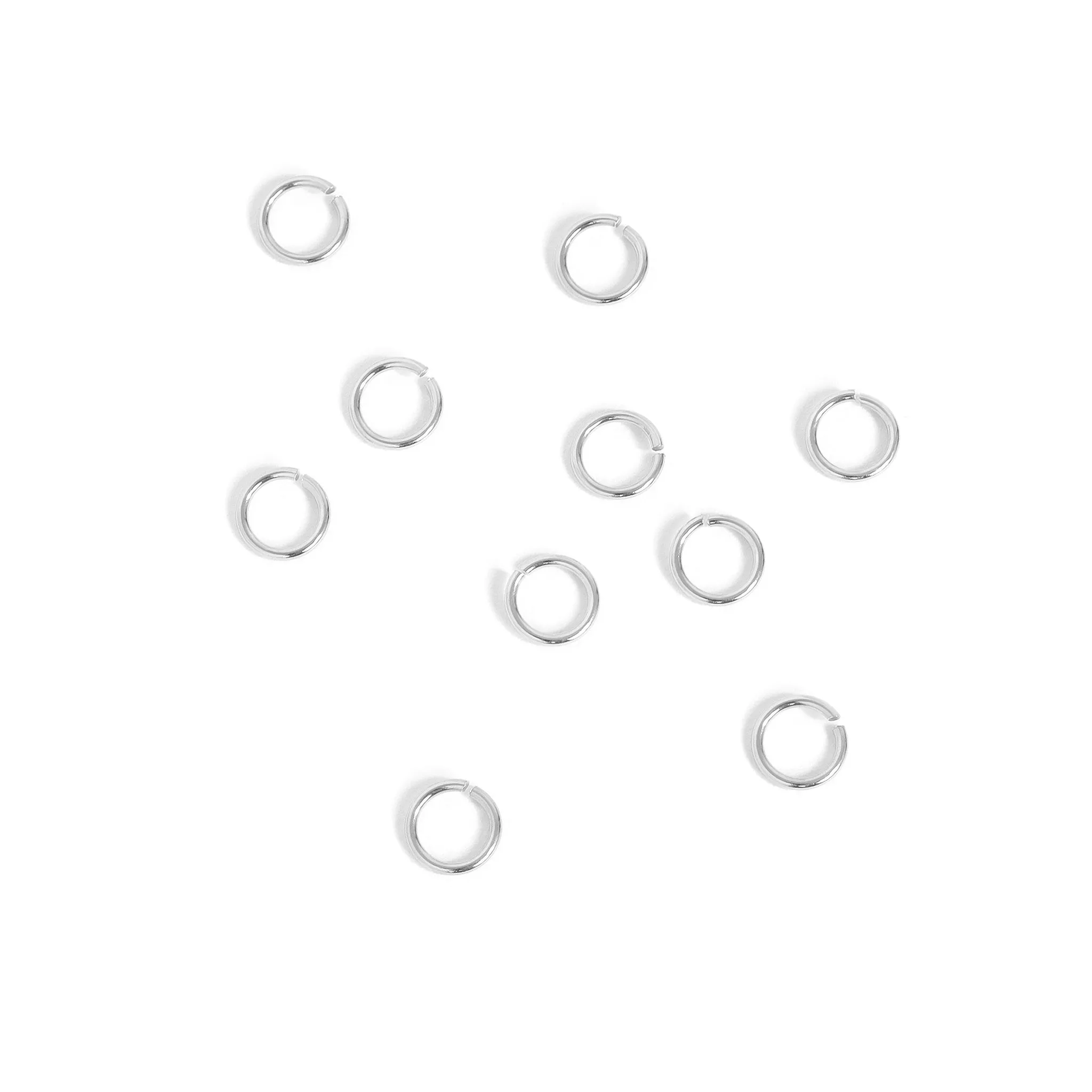 10 Pack .925 Sterling Silver Open Jump Rings / ENC0021