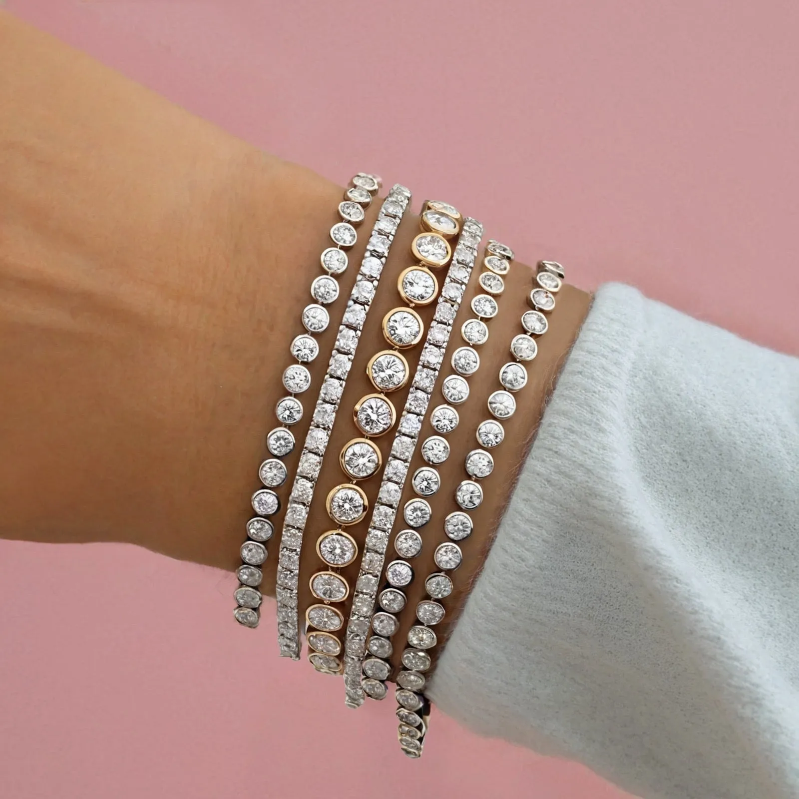 14k Lab Tennis Bracelets