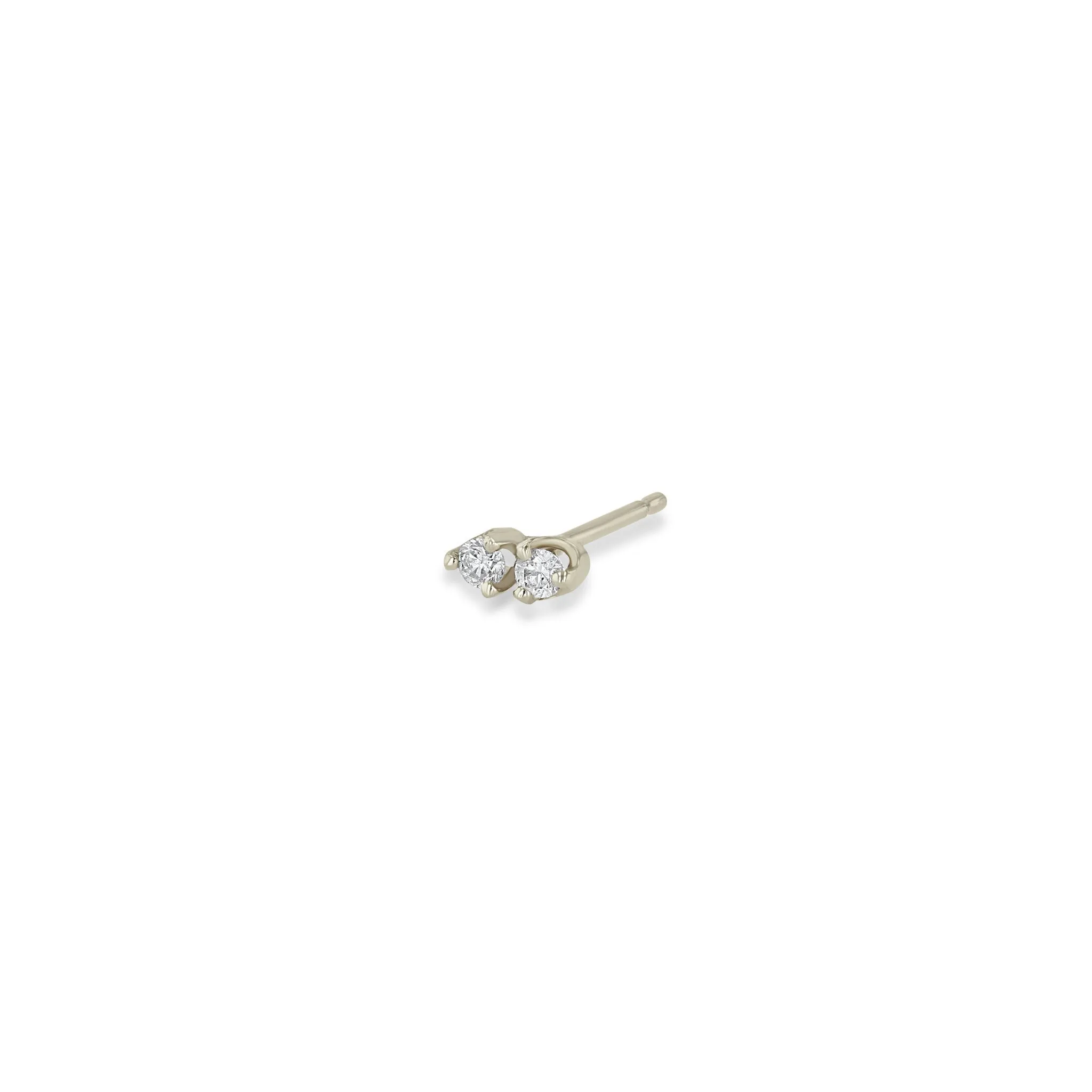 14k Twin Diamond Studs