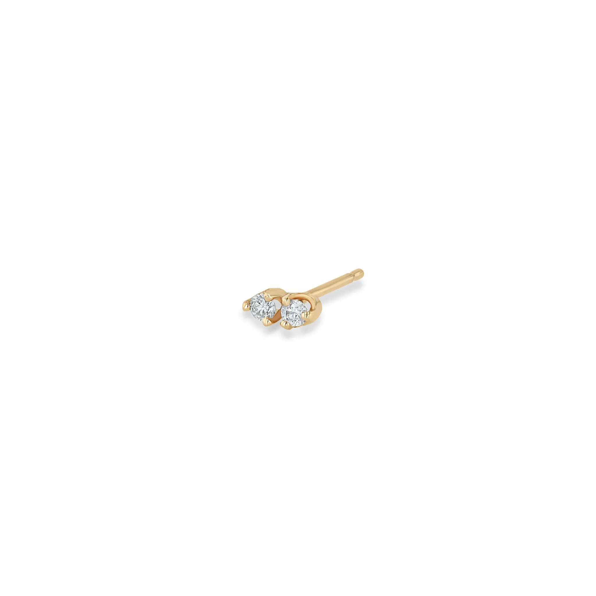 14k Twin Diamond Studs