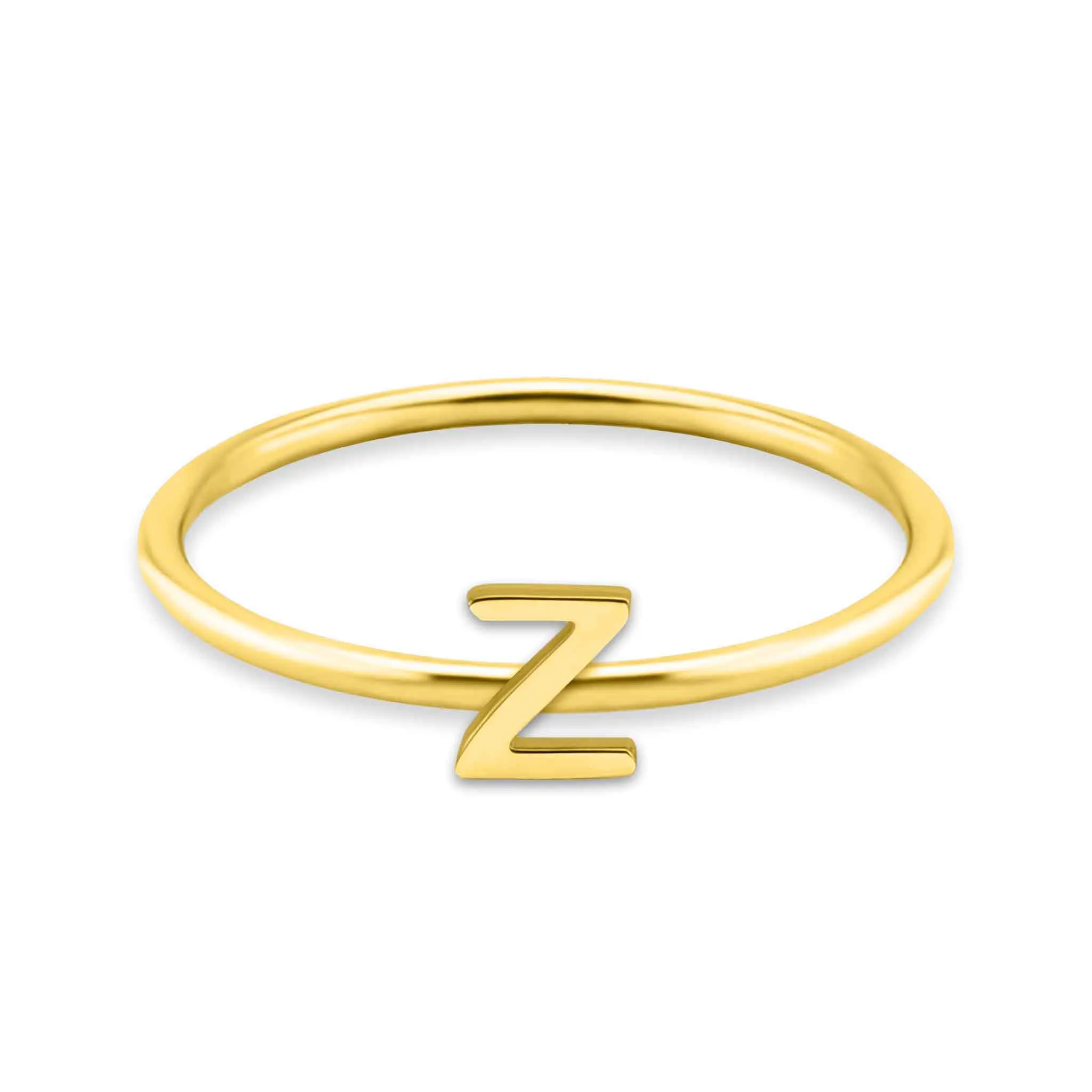 18k Gold PVD Coated Stainless Steel Initial Stacking Rings N-Z / ZRJ9021