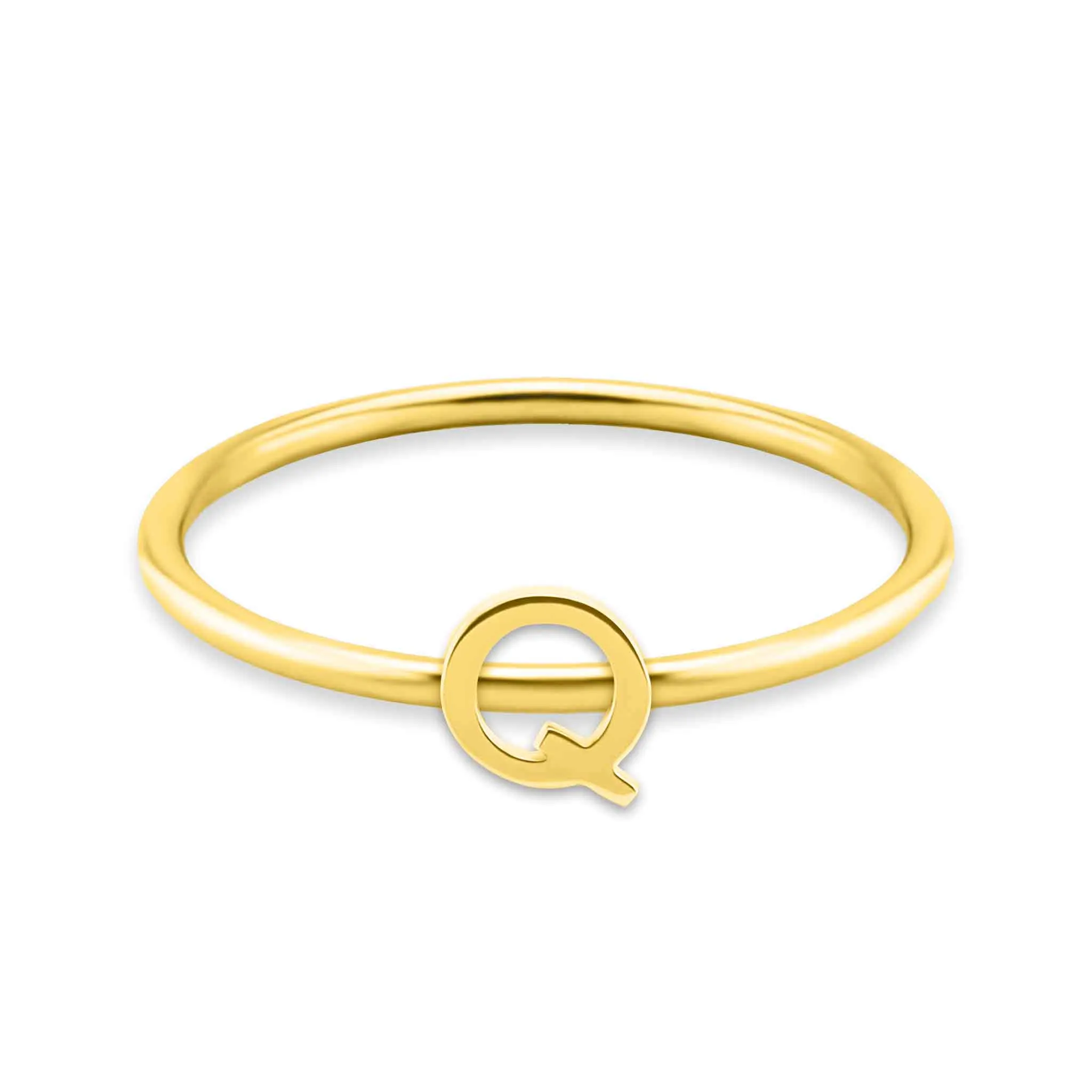 18k Gold PVD Coated Stainless Steel Initial Stacking Rings N-Z / ZRJ9021