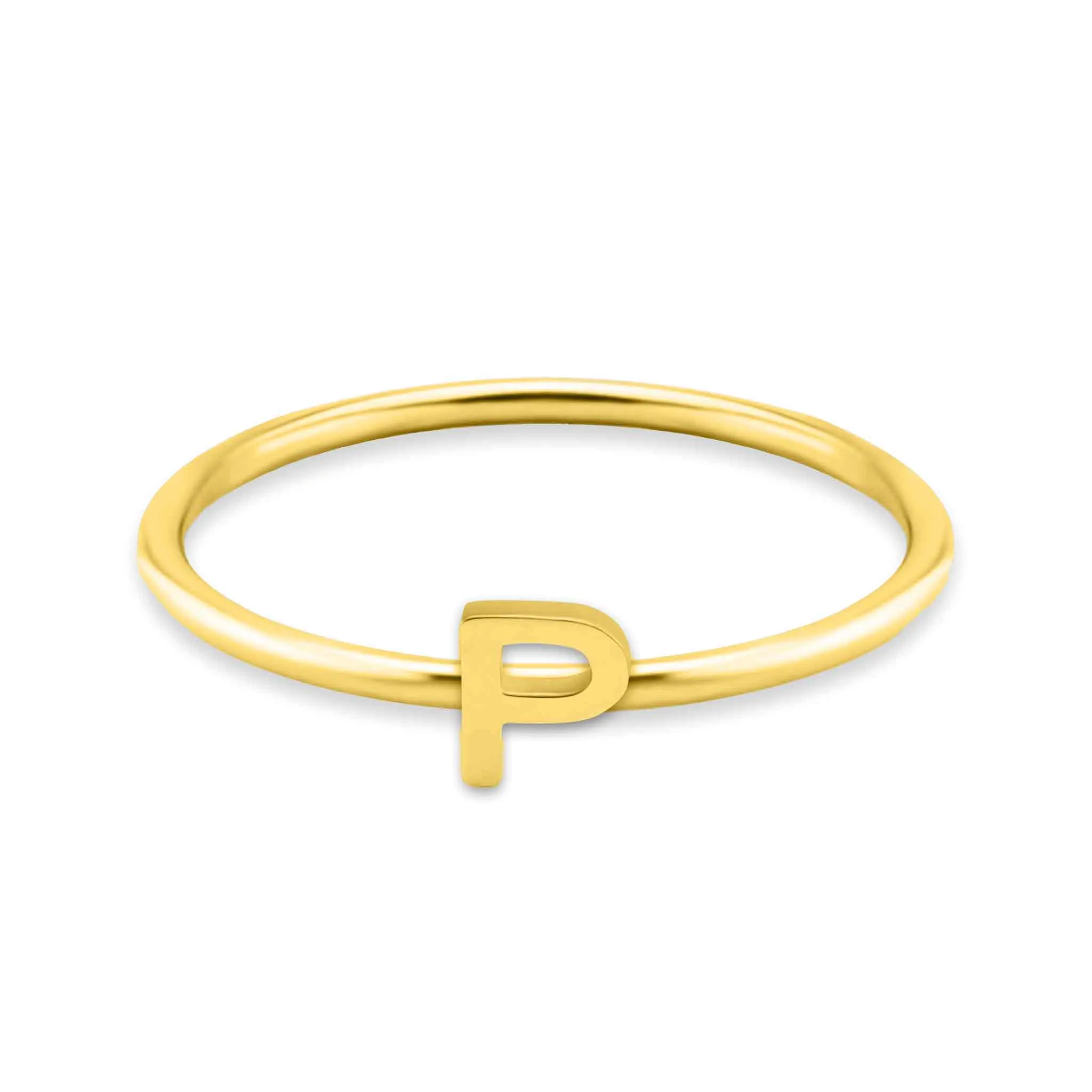 18k Gold PVD Coated Stainless Steel Initial Stacking Rings N-Z / ZRJ9021