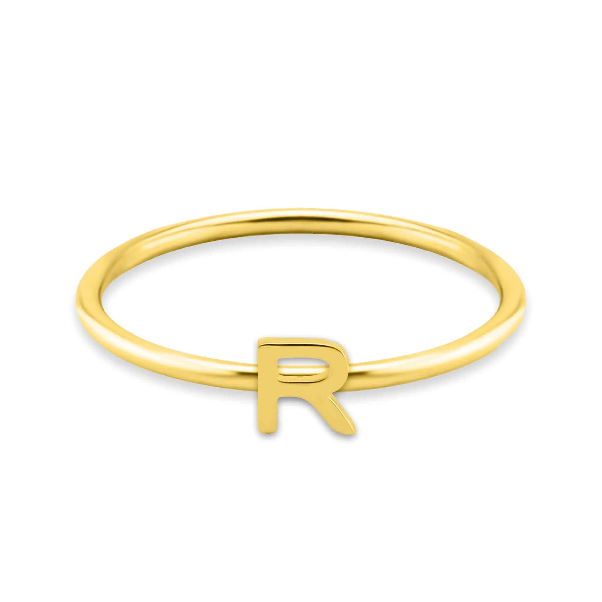 18k Gold PVD Coated Stainless Steel Initial Stacking Rings N-Z / ZRJ9021