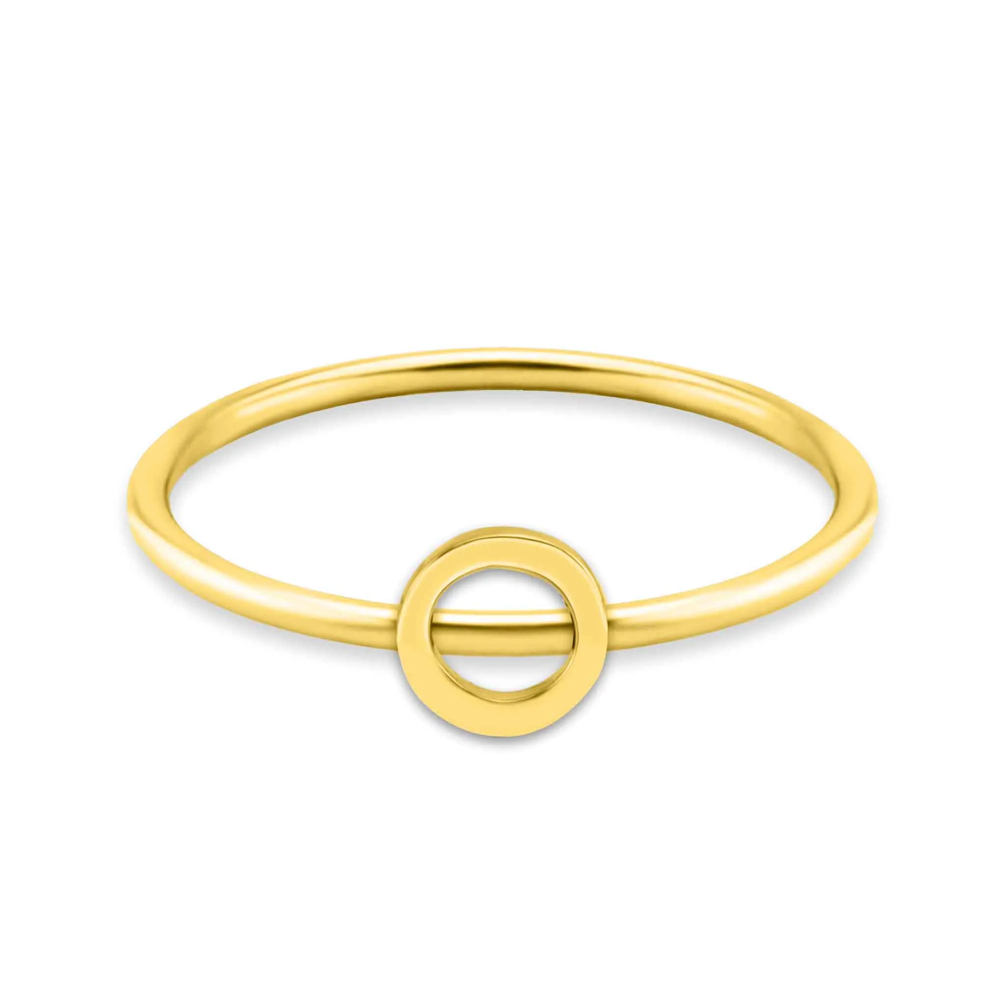 18k Gold PVD Coated Stainless Steel Initial Stacking Rings N-Z / ZRJ9021