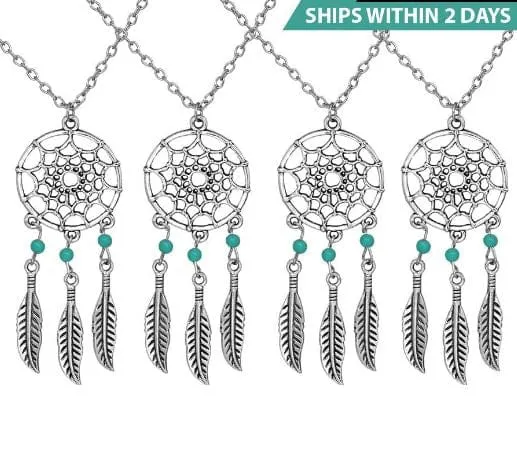 4 Dream Catcher Necklaces