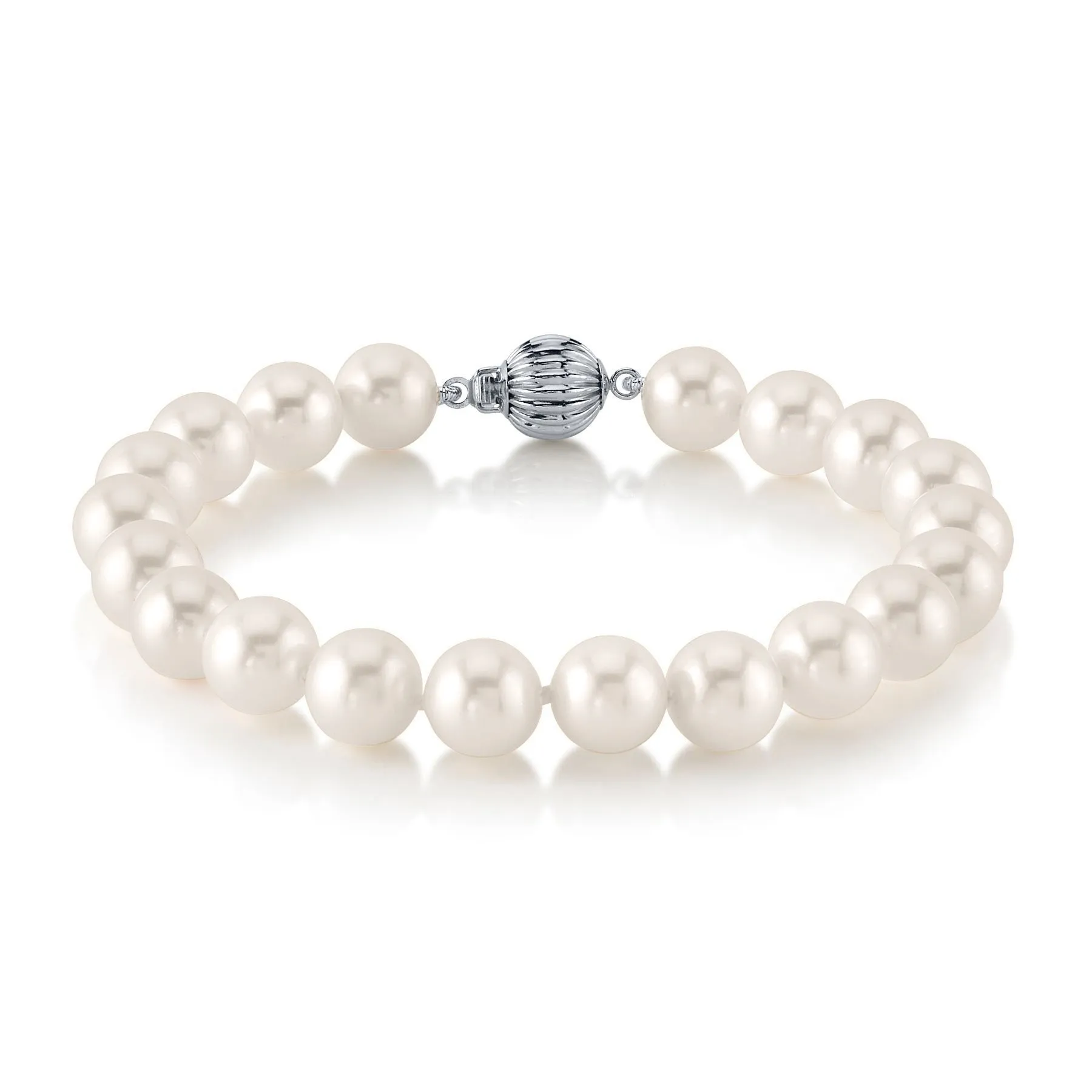 8.0-8.5mm White Freshwater Pearl Bracelet - AAAA Grade