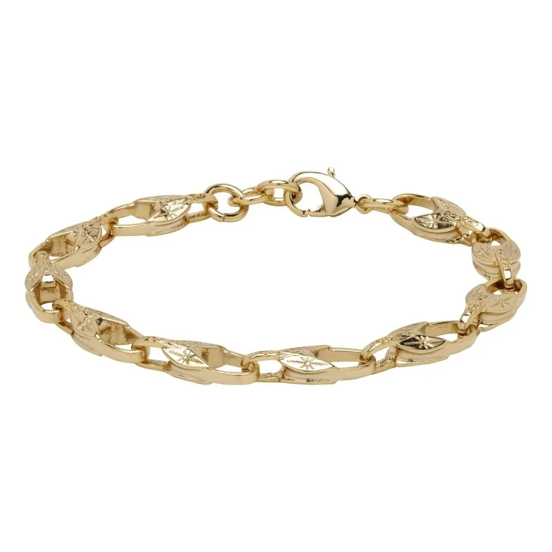 8mm Gold Filled Bonded Flat Tulip Bracelet 6/9 Inches