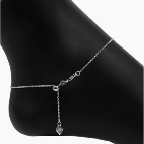 Adjustable Verona Cable Anklet (Silver)