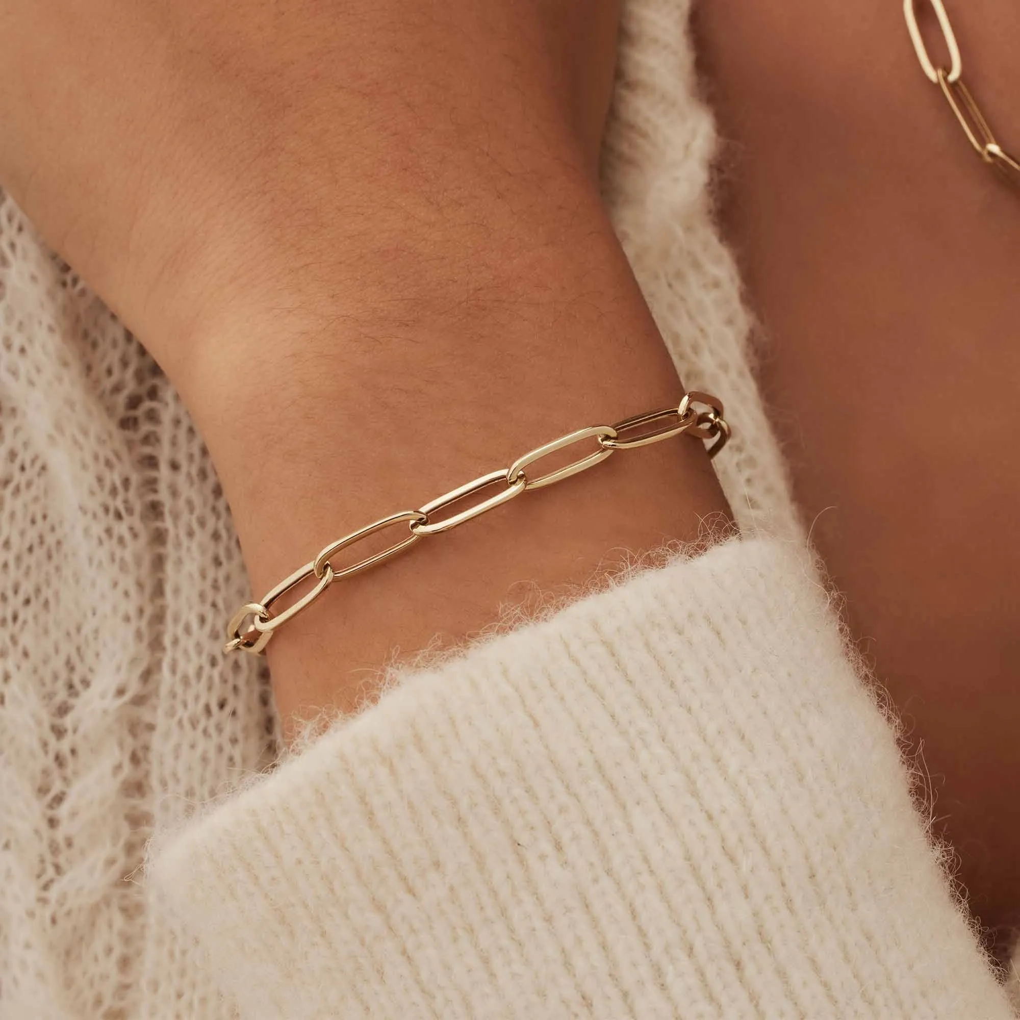 Aidee Odile 14 karat gold link bracelet