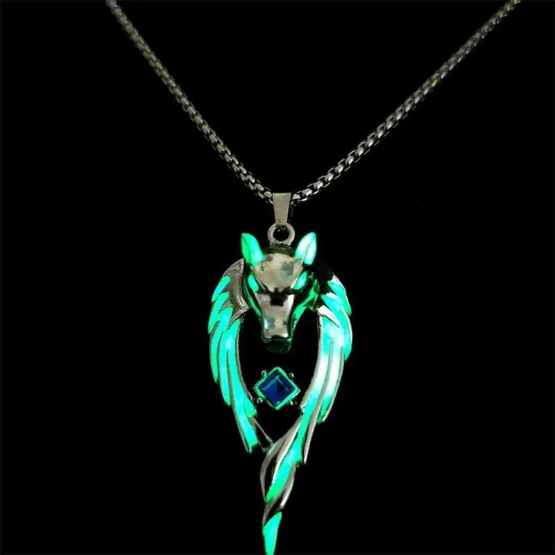 Amazing Glow in the Dark Wolf Necklaces