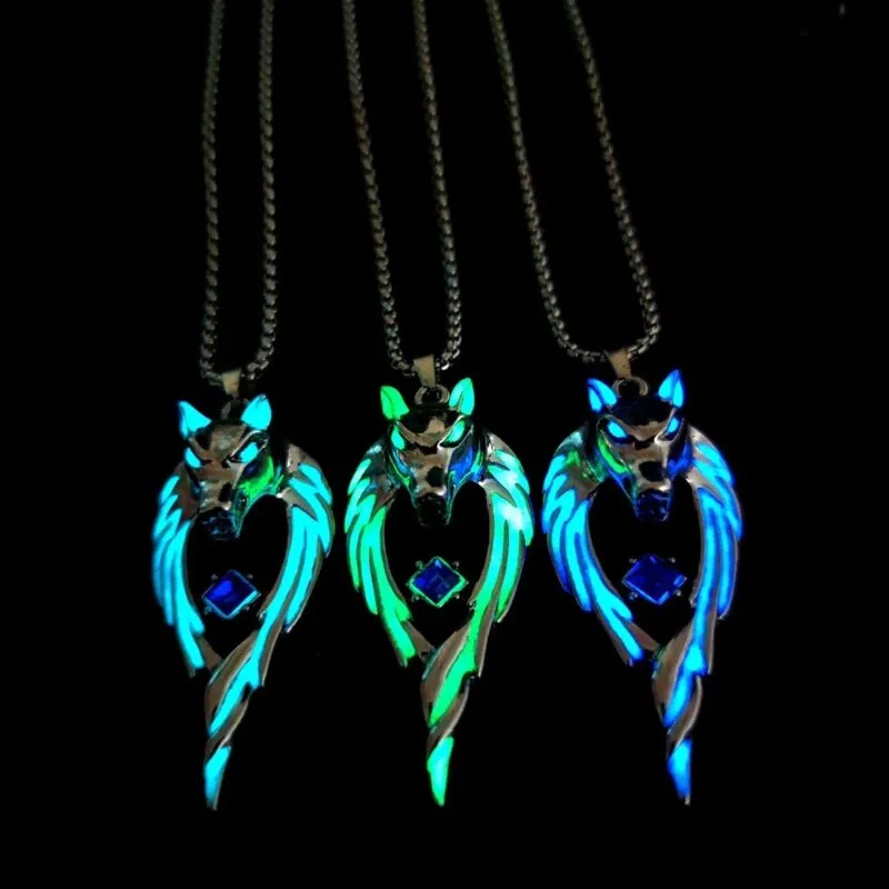 Amazing Glow in the Dark Wolf Necklaces