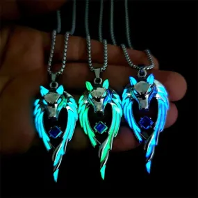 Amazing Glow in the Dark Wolf Necklaces