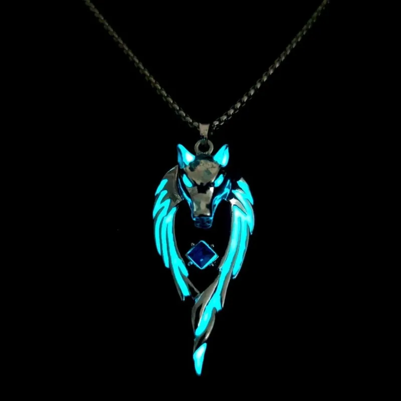 Amazing Glow in the Dark Wolf Necklaces