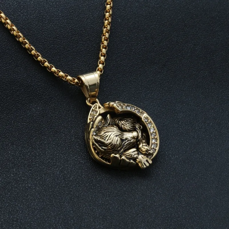 Amazing Resting Wolf Necklaces