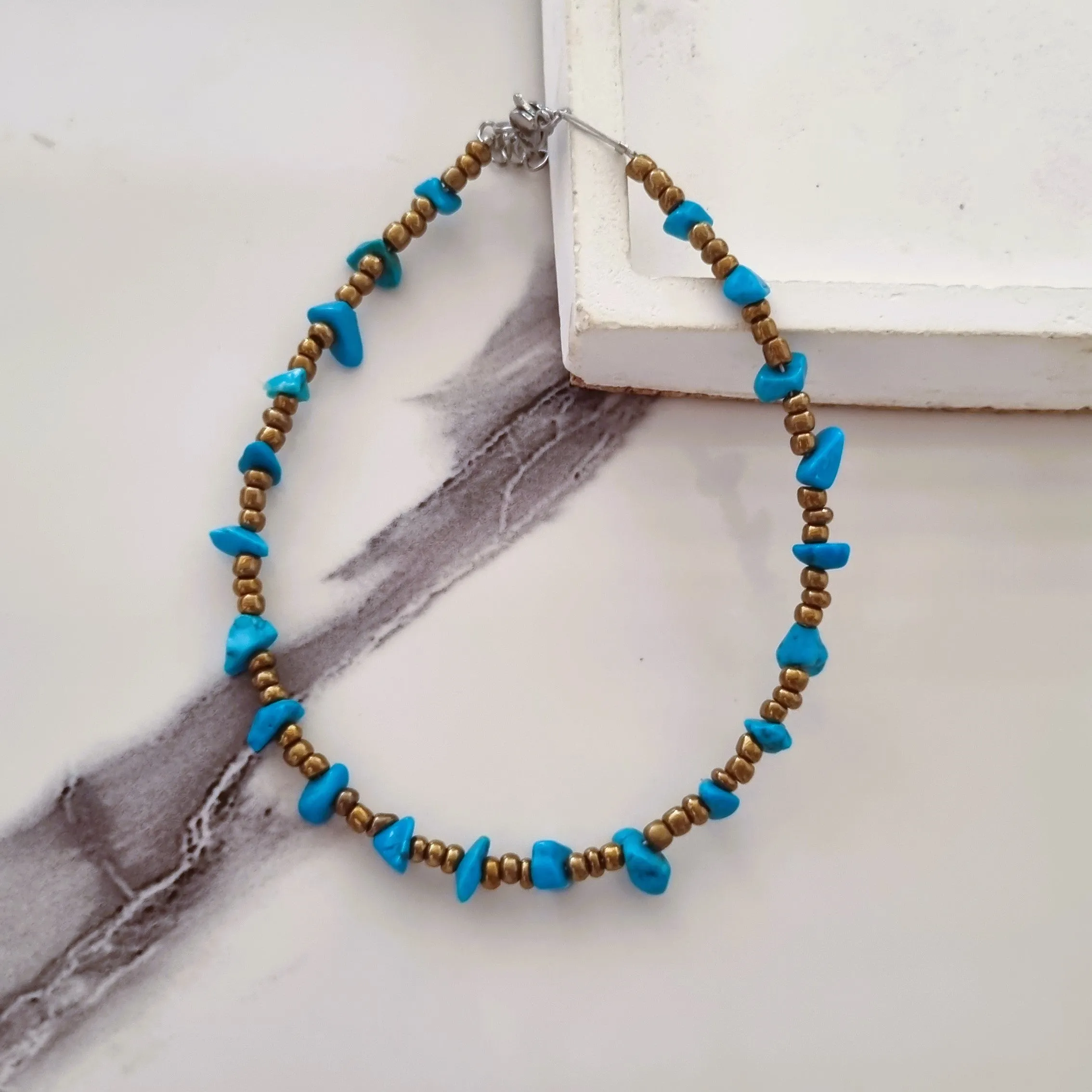 Anklets - turquoise