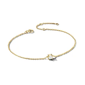 April Birthstone Bracelet 14K Yellow Gold