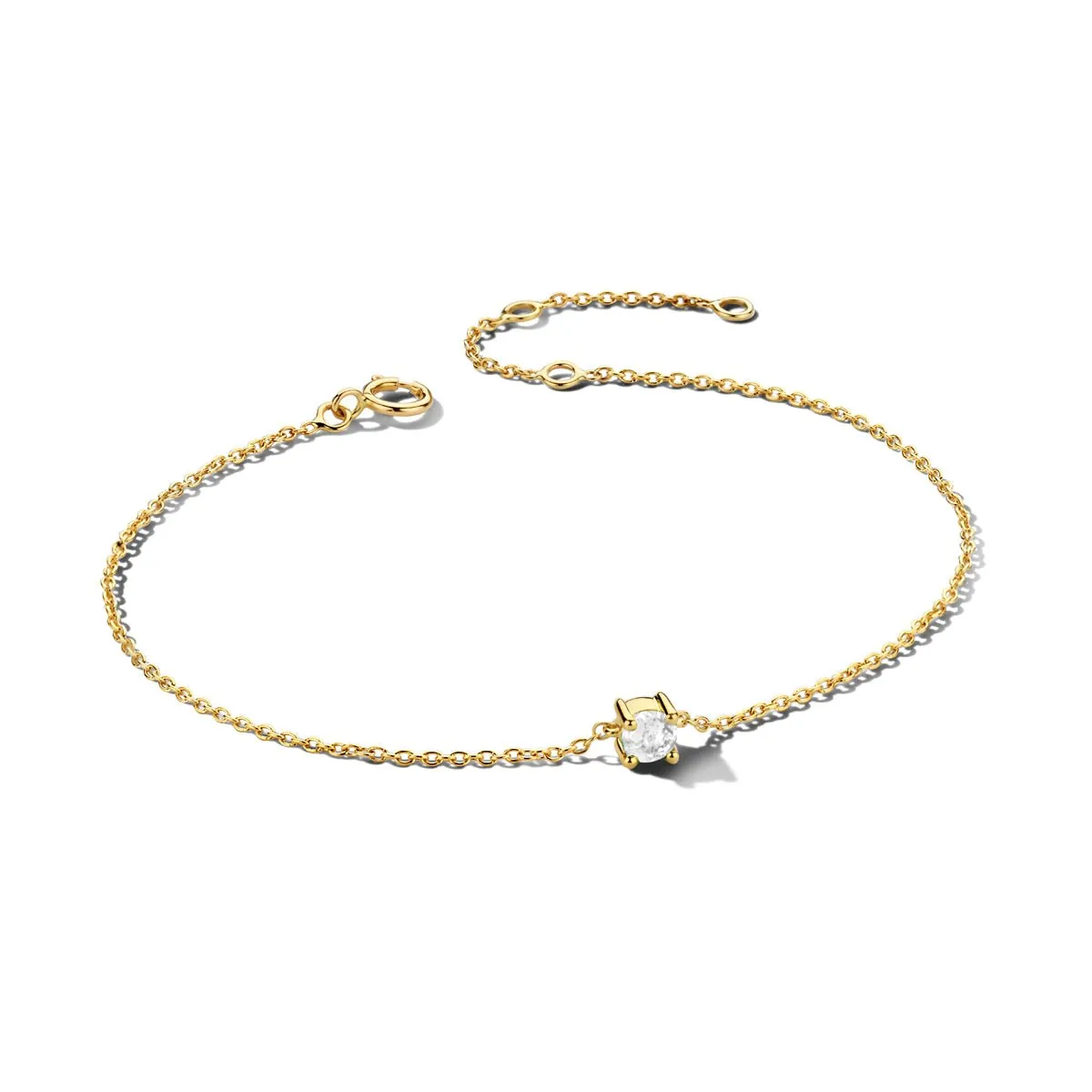 April Birthstone Bracelet 14K Yellow Gold