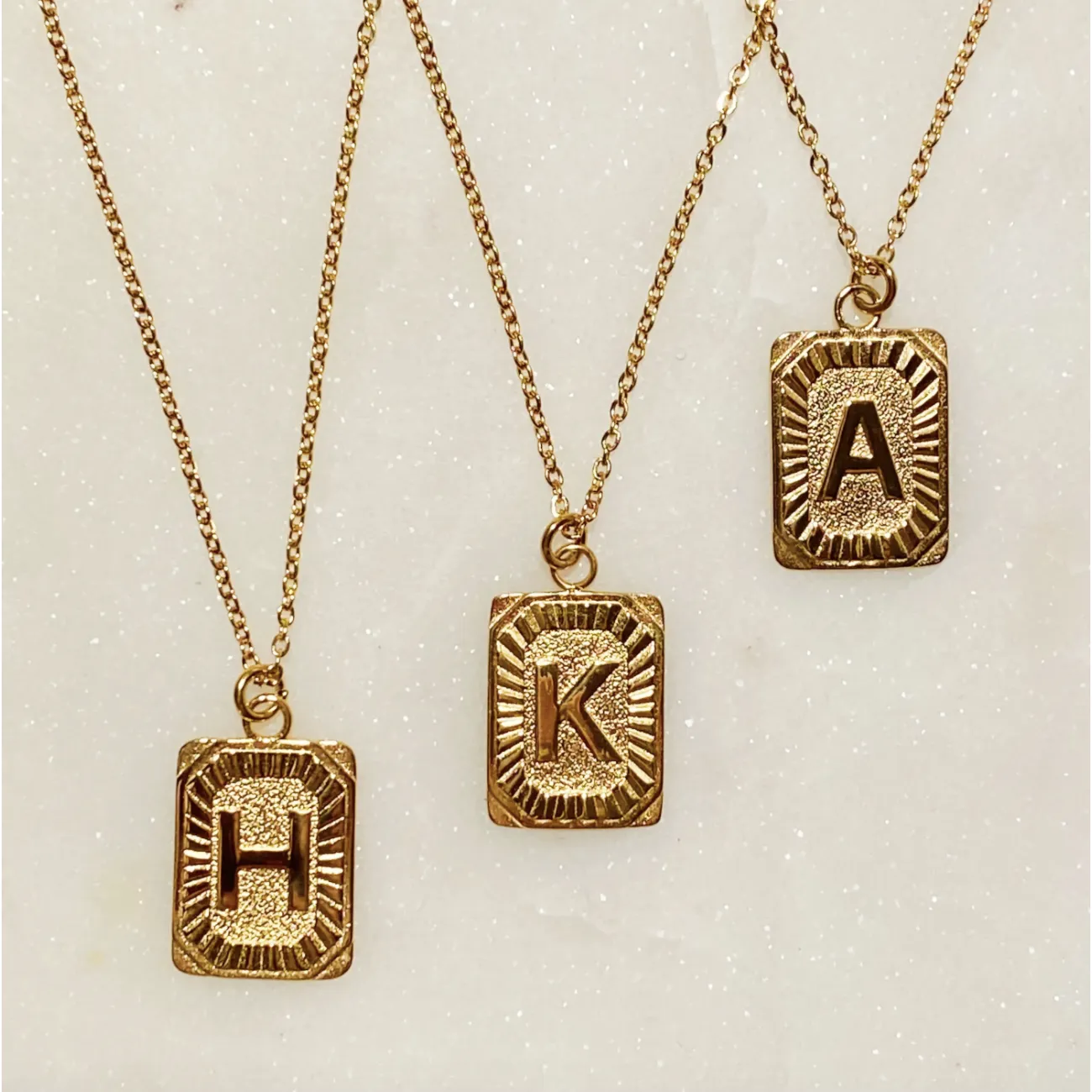 Art Deco Initial Necklaces