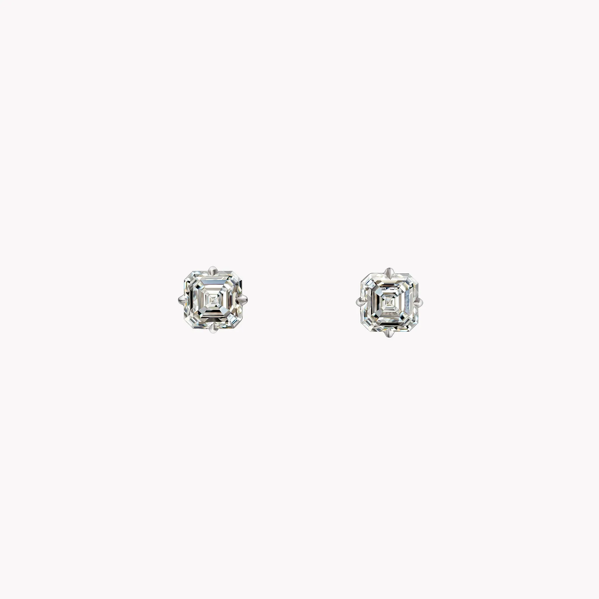 Asscher Cut Diamond Studs