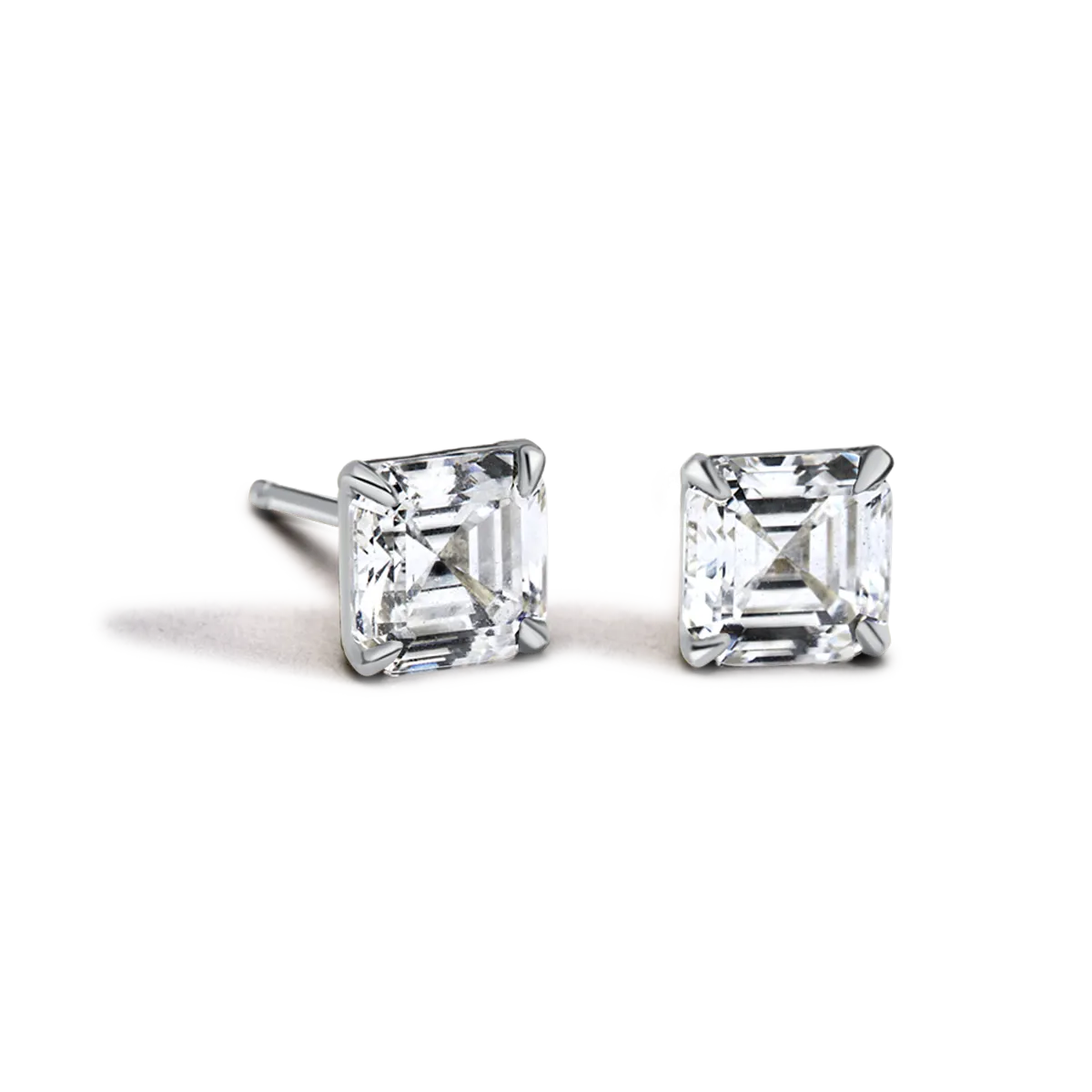 Asscher Diamond Studs