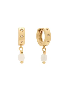 Aurelia Pearl Huggie Hoops