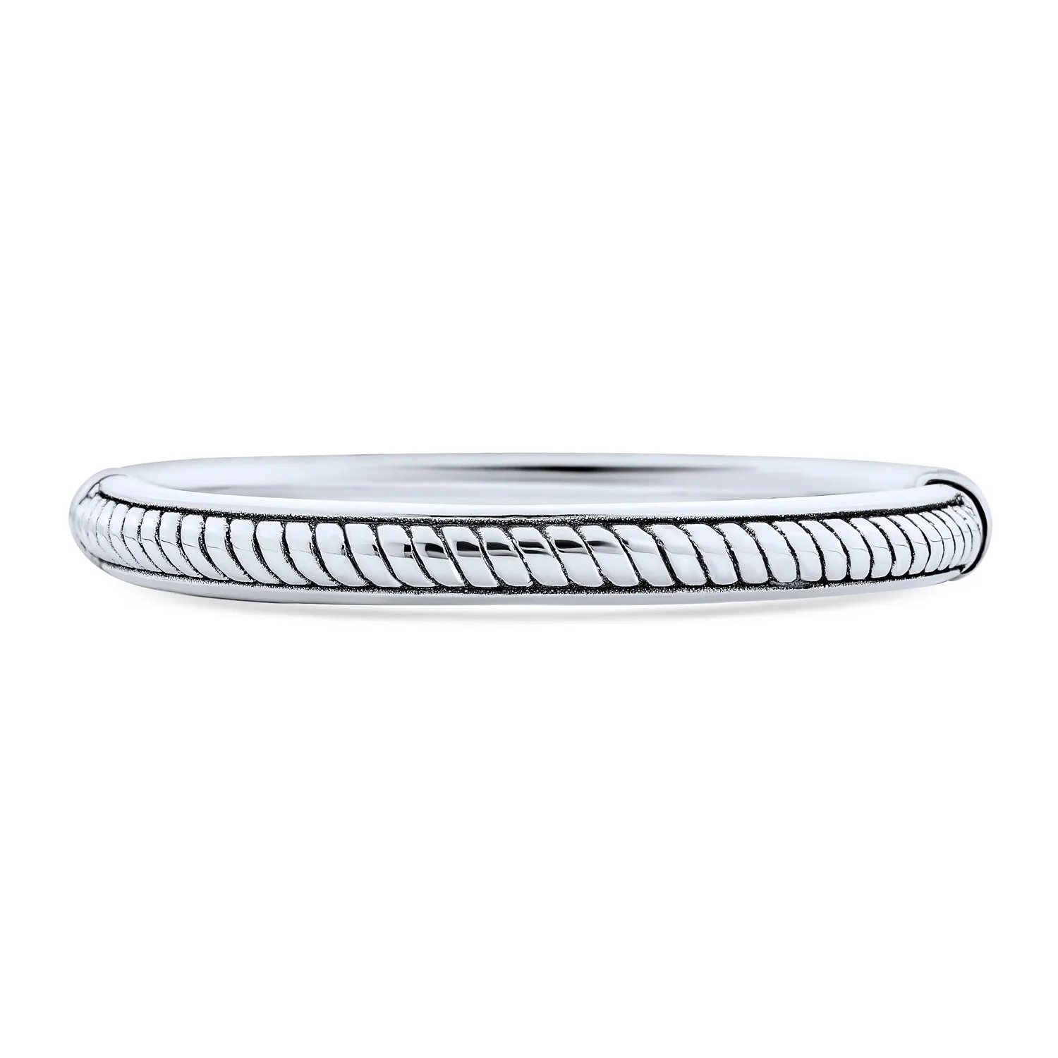 Bali Singaraja Basket Weave Wheat Twisted Braided Bangle Bracelet .925 Silver