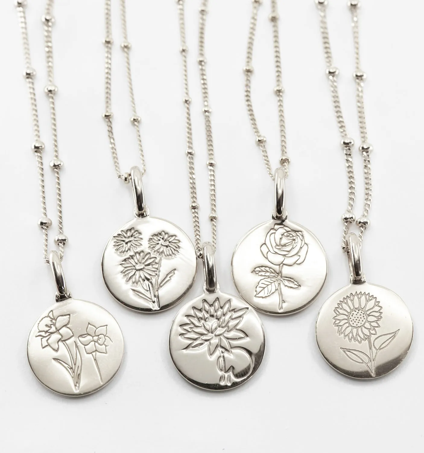 Birth Flower Necklaces