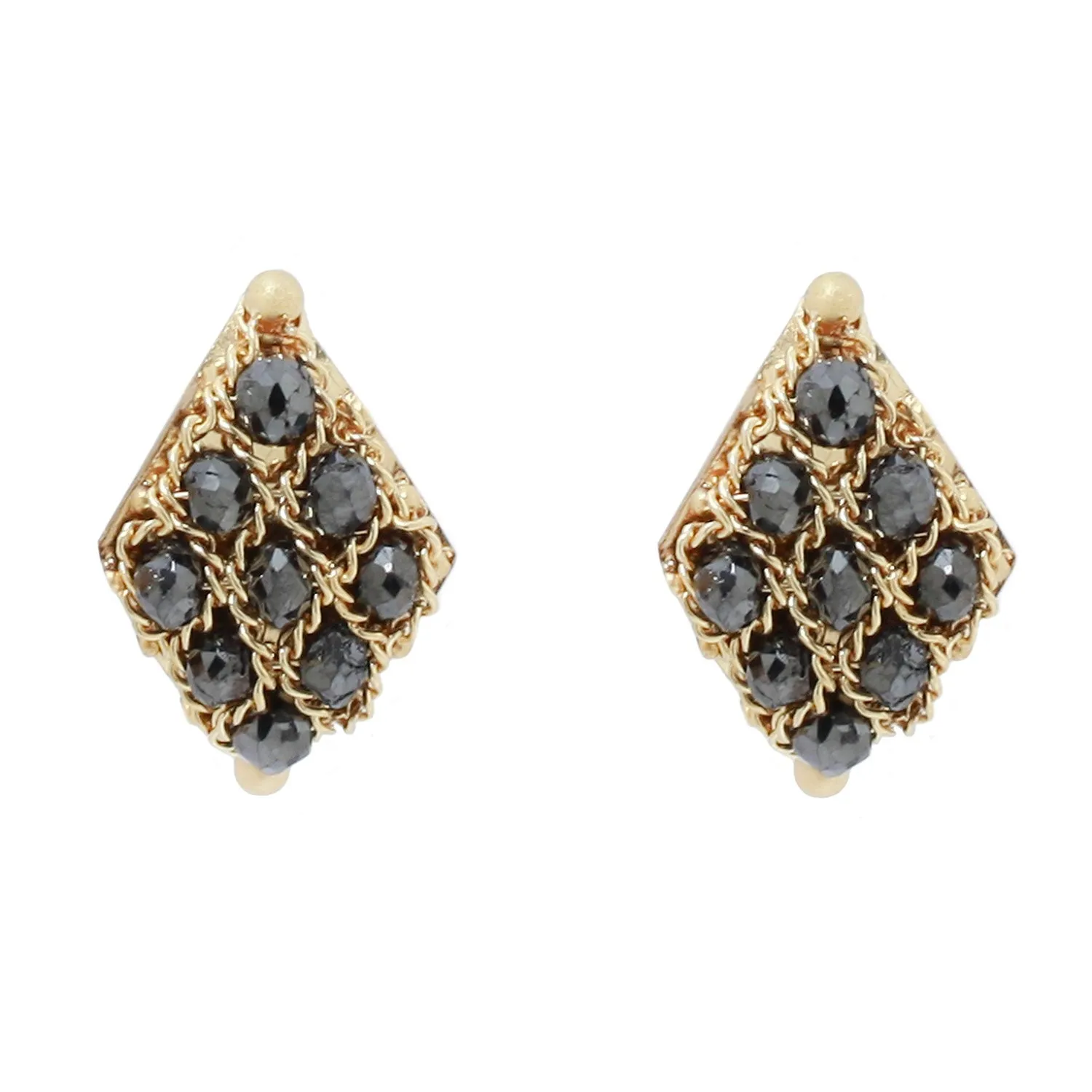 Black Diamond Woven Lattice Studs