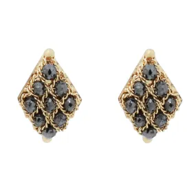 Black Diamond Woven Lattice Studs