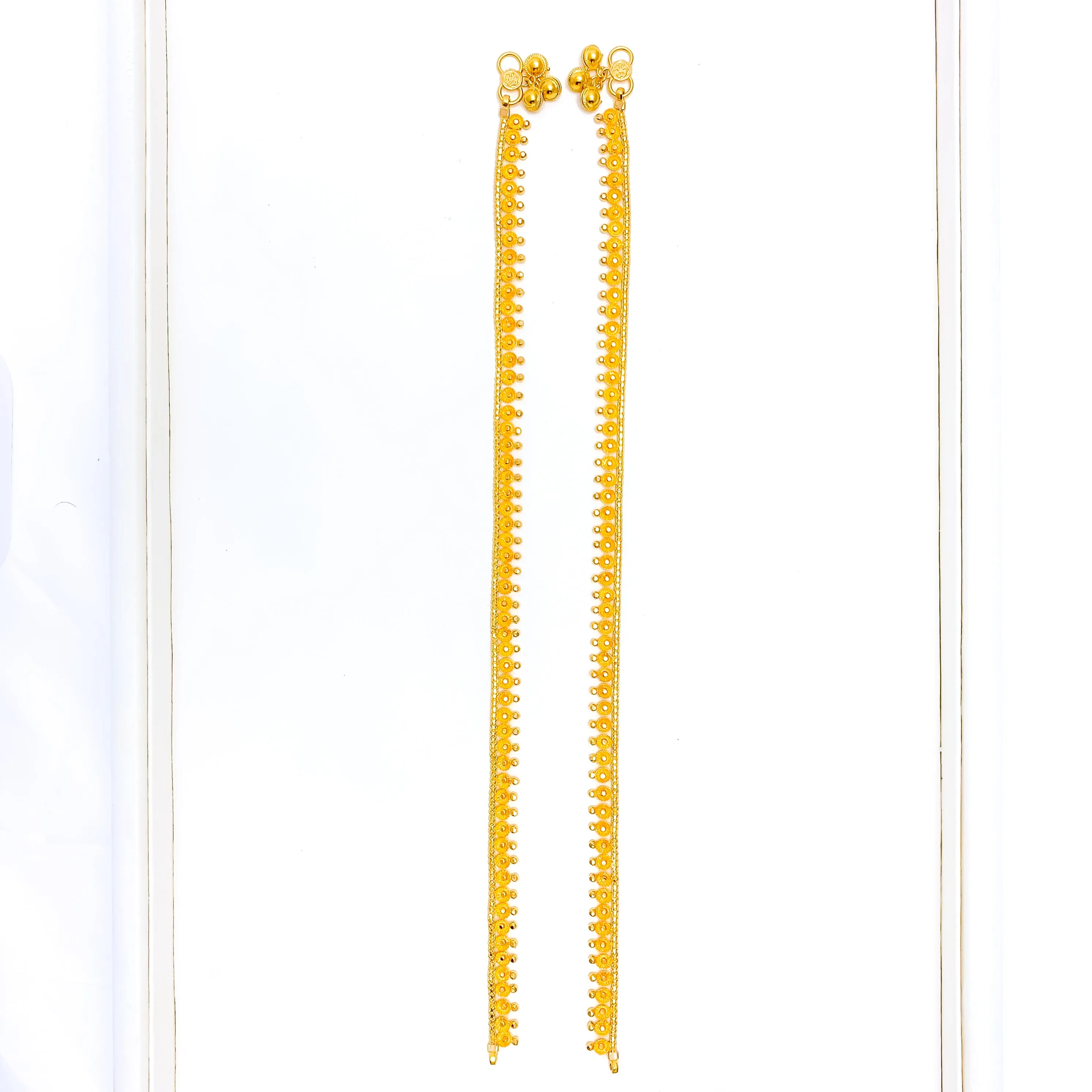 Blooming Flower Festive 22K Gold Anklets