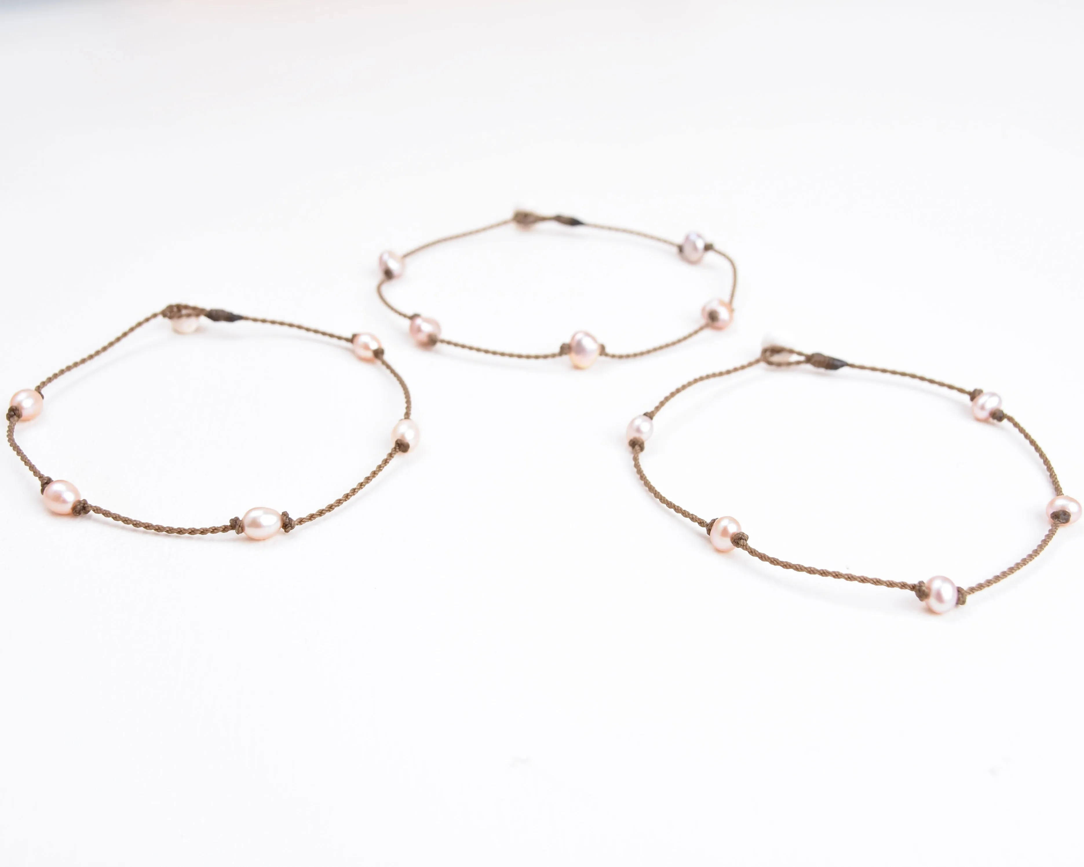 Blush Pearl Princess Anklets