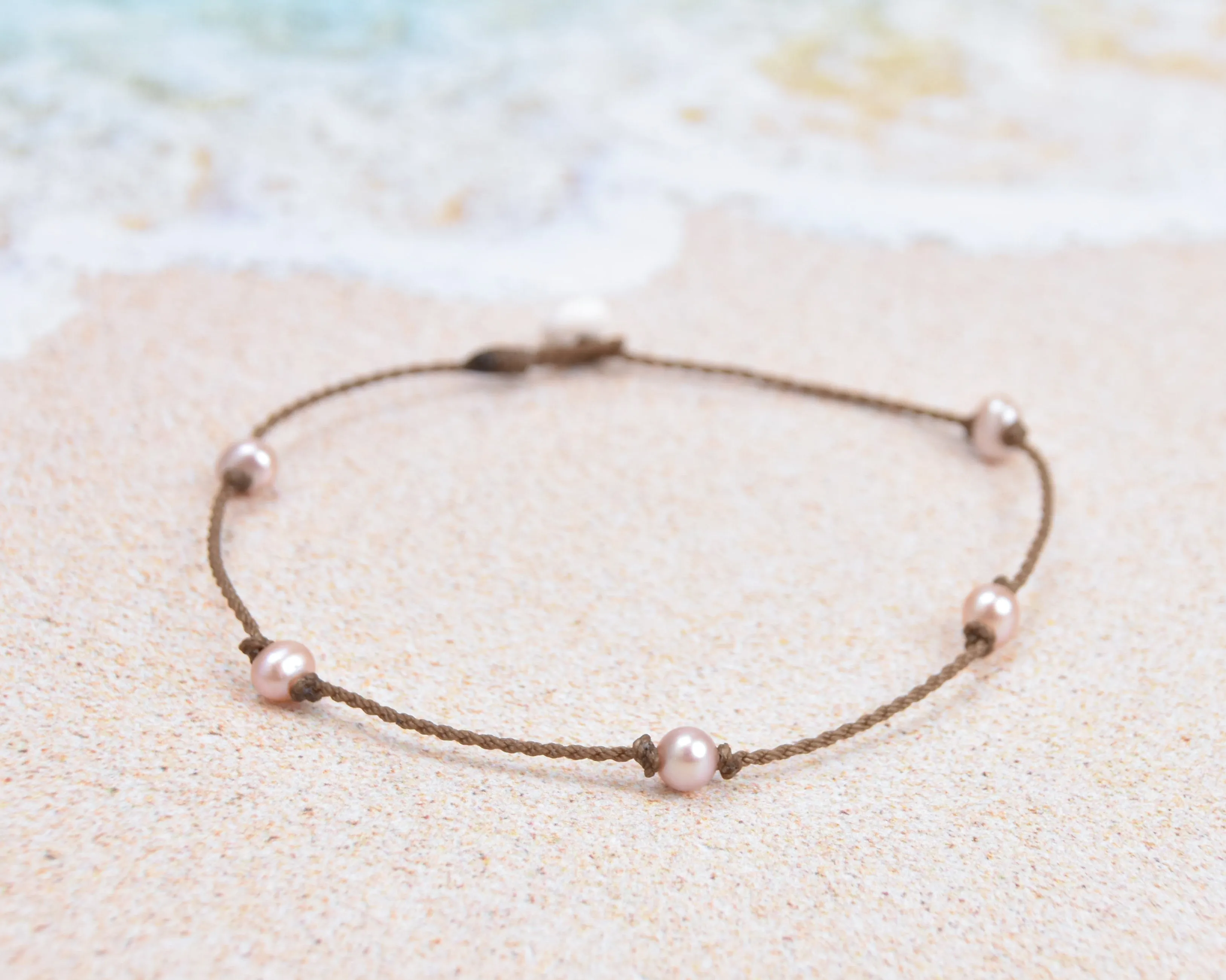 Blush Pearl Princess Anklets