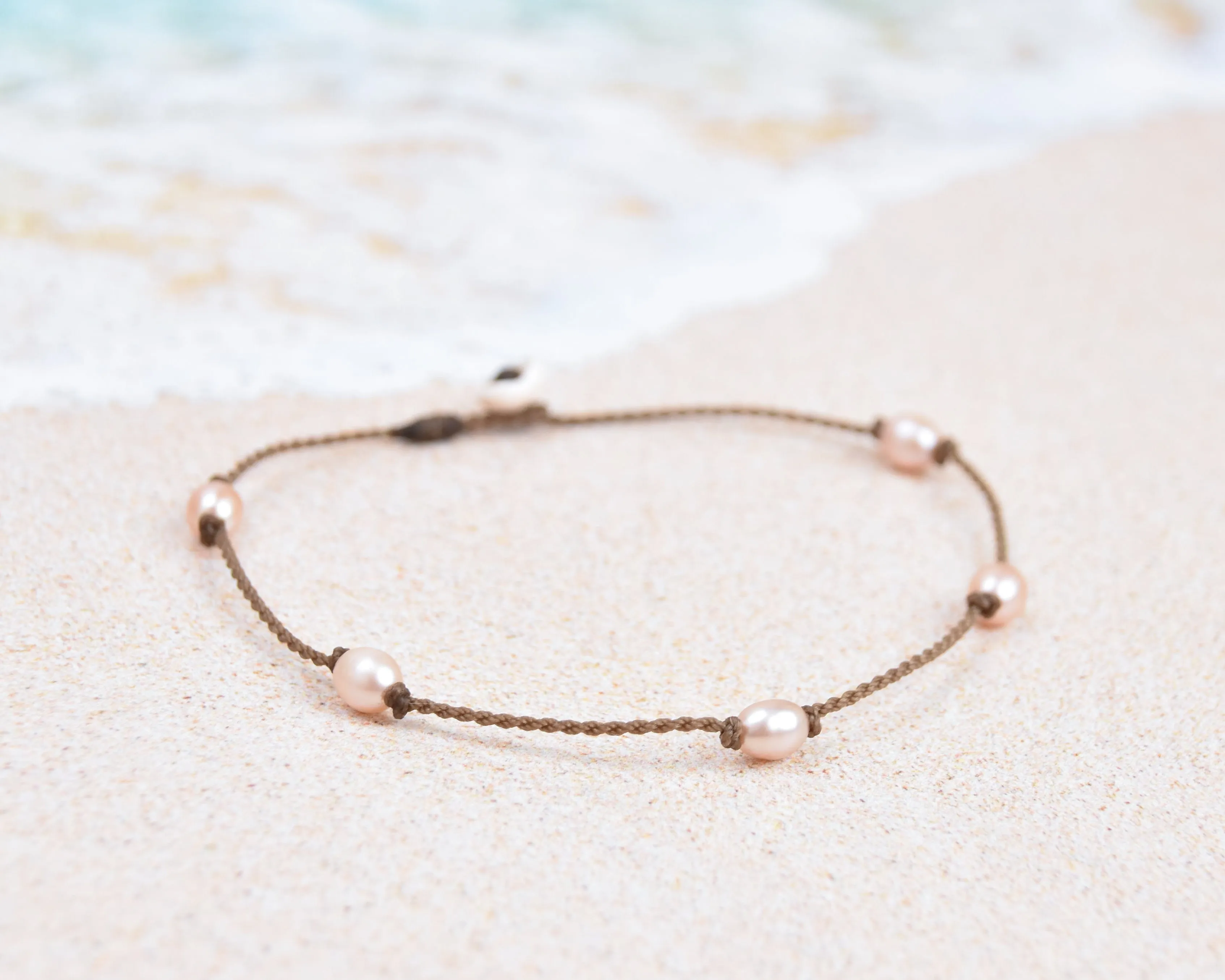 Blush Pearl Princess Anklets