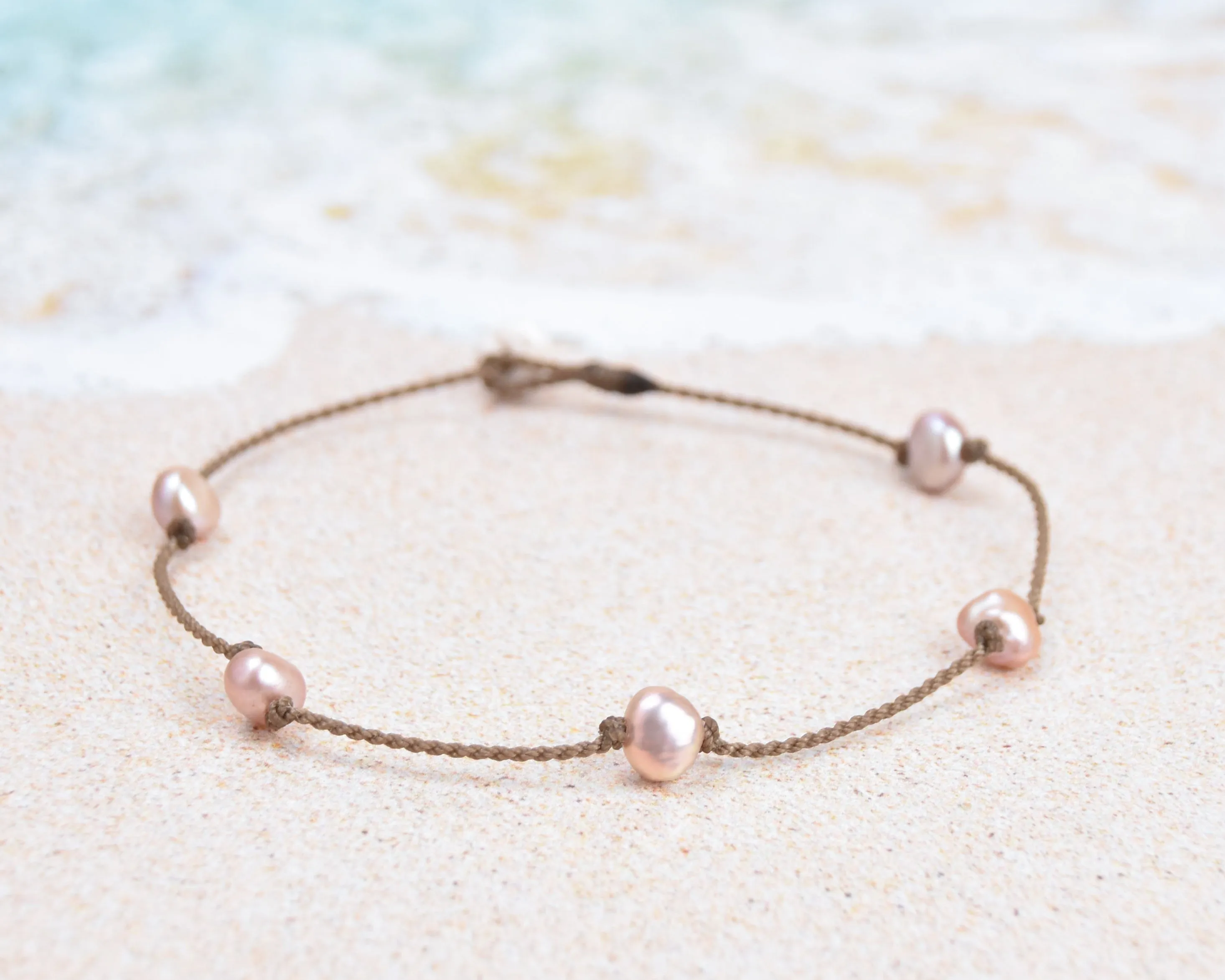 Blush Pearl Princess Anklets