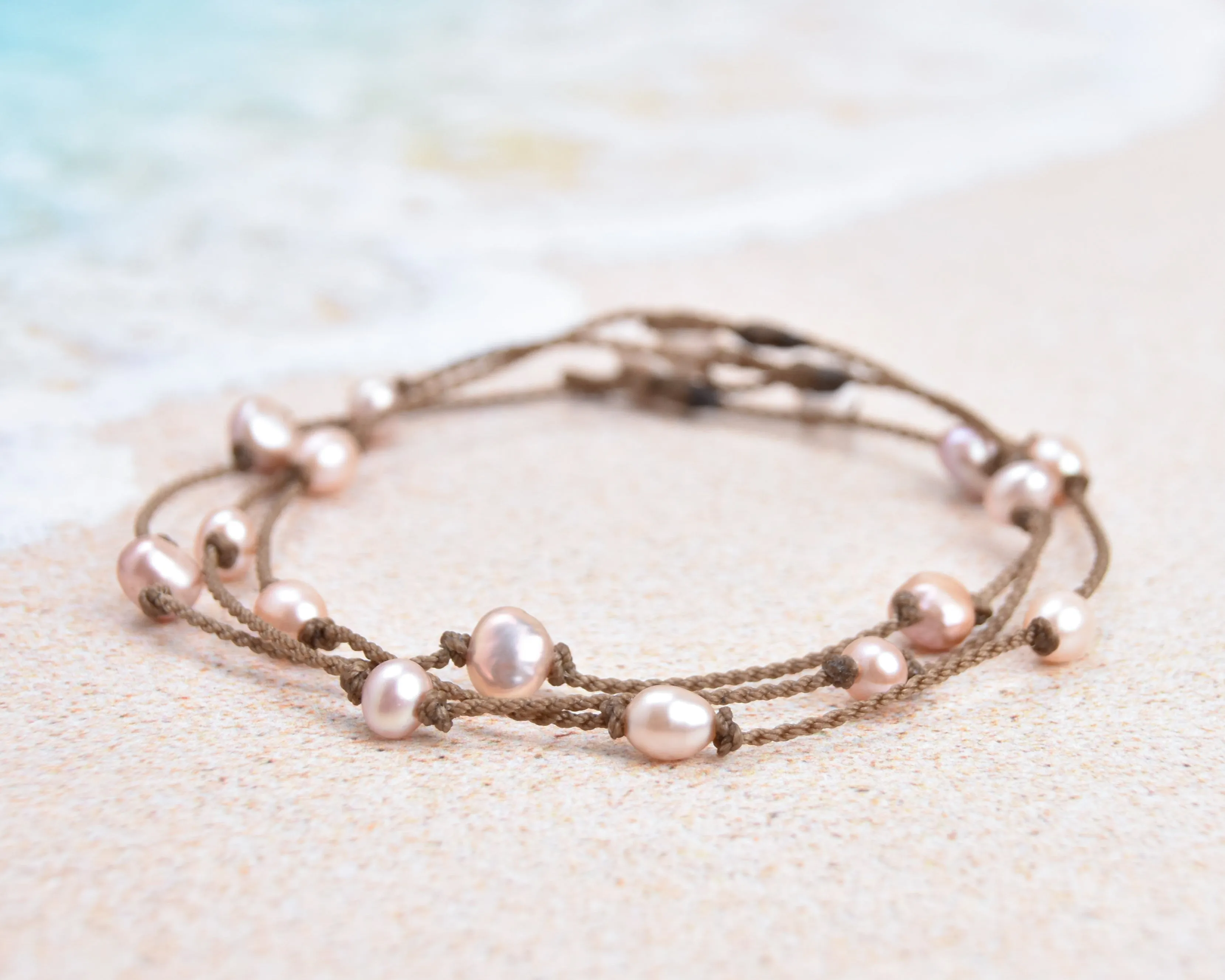 Blush Pearl Princess Anklets