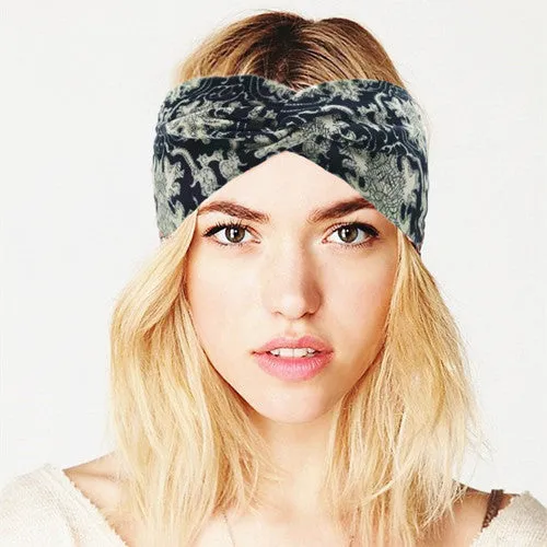 Boho Cotton Twist Headbands for Women Elastic Turban Headband Sport Headwrap Hairband Headwear Girls Hair Accessories Outdoor