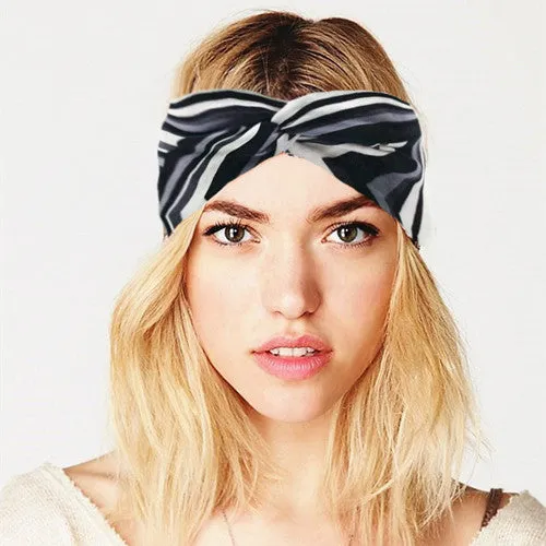 Boho Cotton Twist Headbands for Women Elastic Turban Headband Sport Headwrap Hairband Headwear Girls Hair Accessories Outdoor