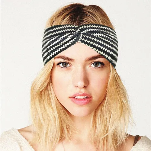 Boho Cotton Twist Headbands for Women Elastic Turban Headband Sport Headwrap Hairband Headwear Girls Hair Accessories Outdoor