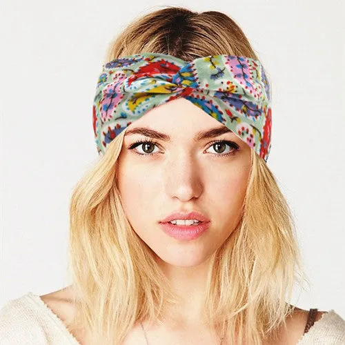 Boho Cotton Twist Headbands for Women Elastic Turban Headband Sport Headwrap Hairband Headwear Girls Hair Accessories Outdoor