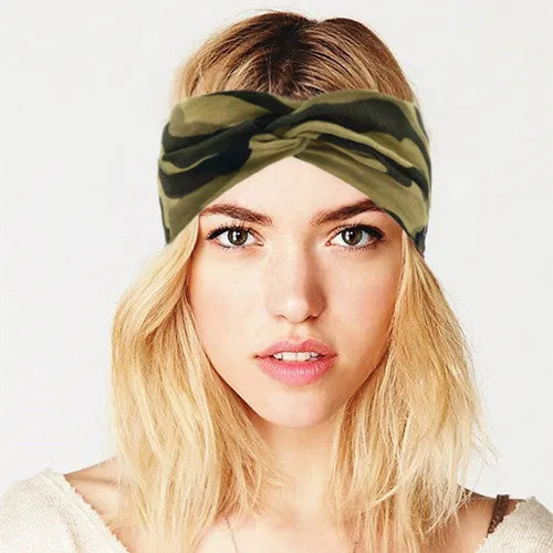 Boho Cotton Twist Headbands for Women Elastic Turban Headband Sport Headwrap Hairband Headwear Girls Hair Accessories Outdoor