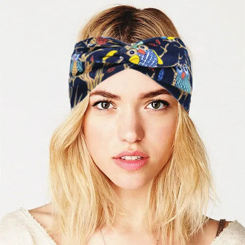 Boho Cotton Twist Headbands for Women Elastic Turban Headband Sport Headwrap Hairband Headwear Girls Hair Accessories Outdoor