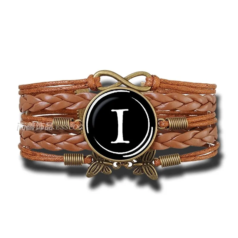 Bracelet Personality Team Name Multilayer Weaving Rope Custom Black