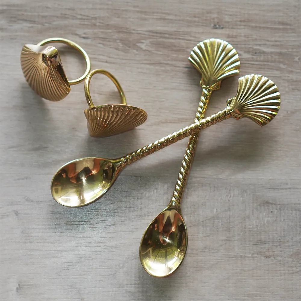 Bronze Shell Napkin Rings