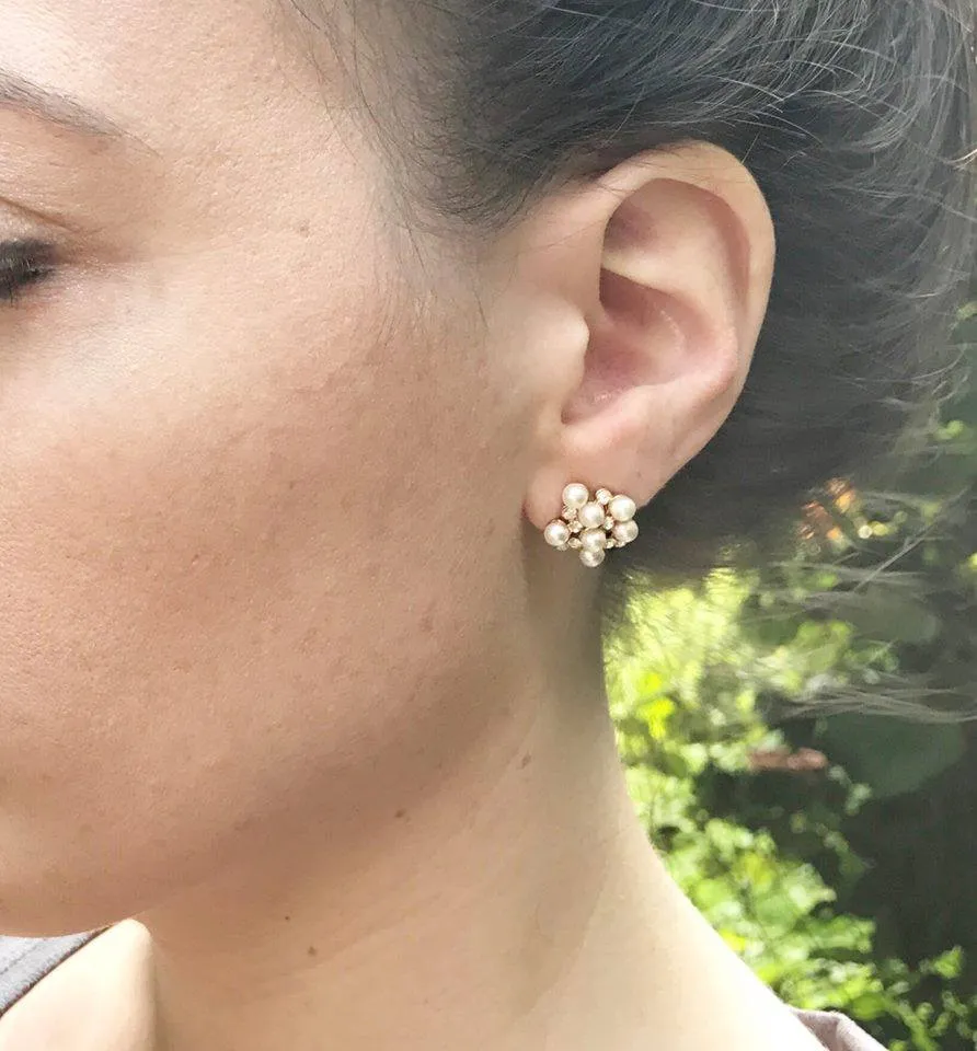 Bubbly Pearl Cluster Studs