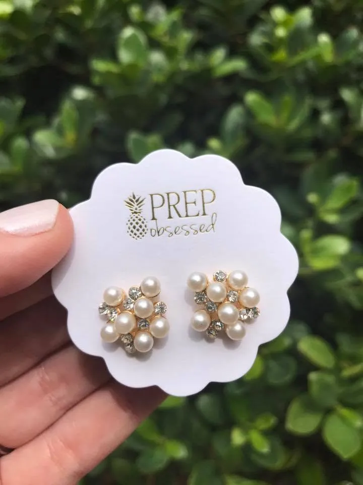 Bubbly Pearl Cluster Studs