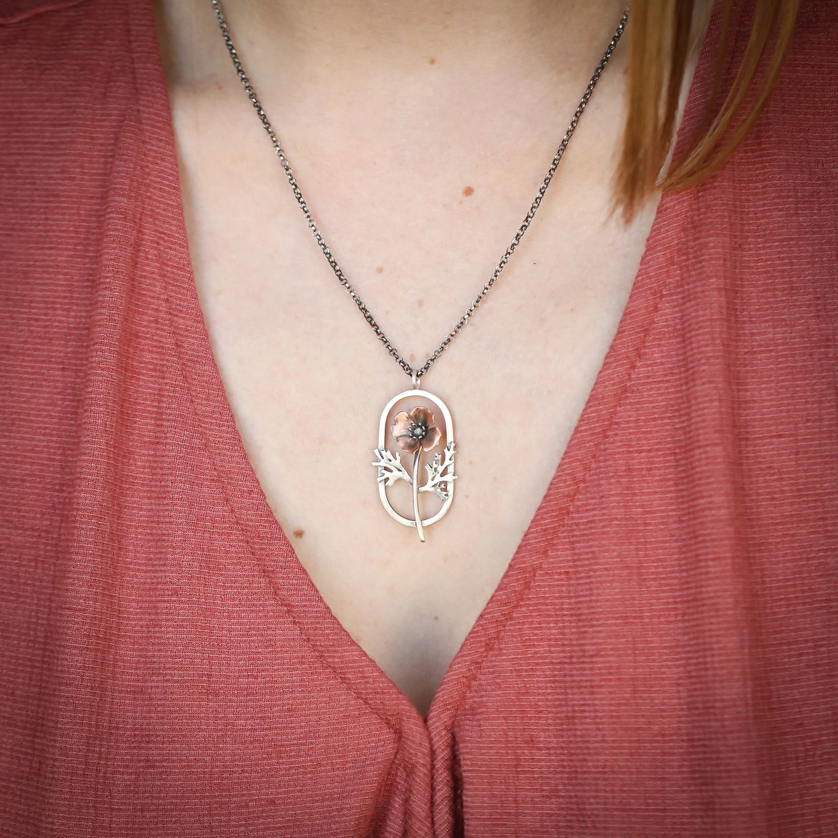 California Poppy Necklaces