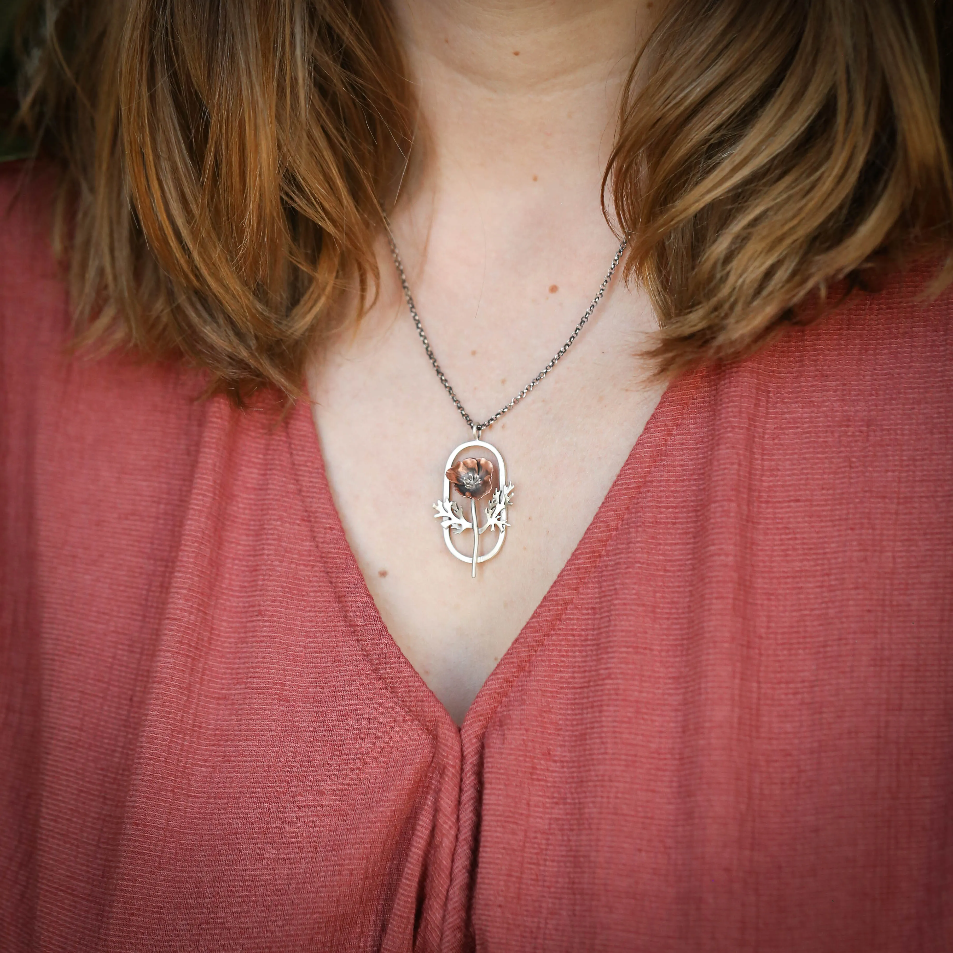 California Poppy Necklaces