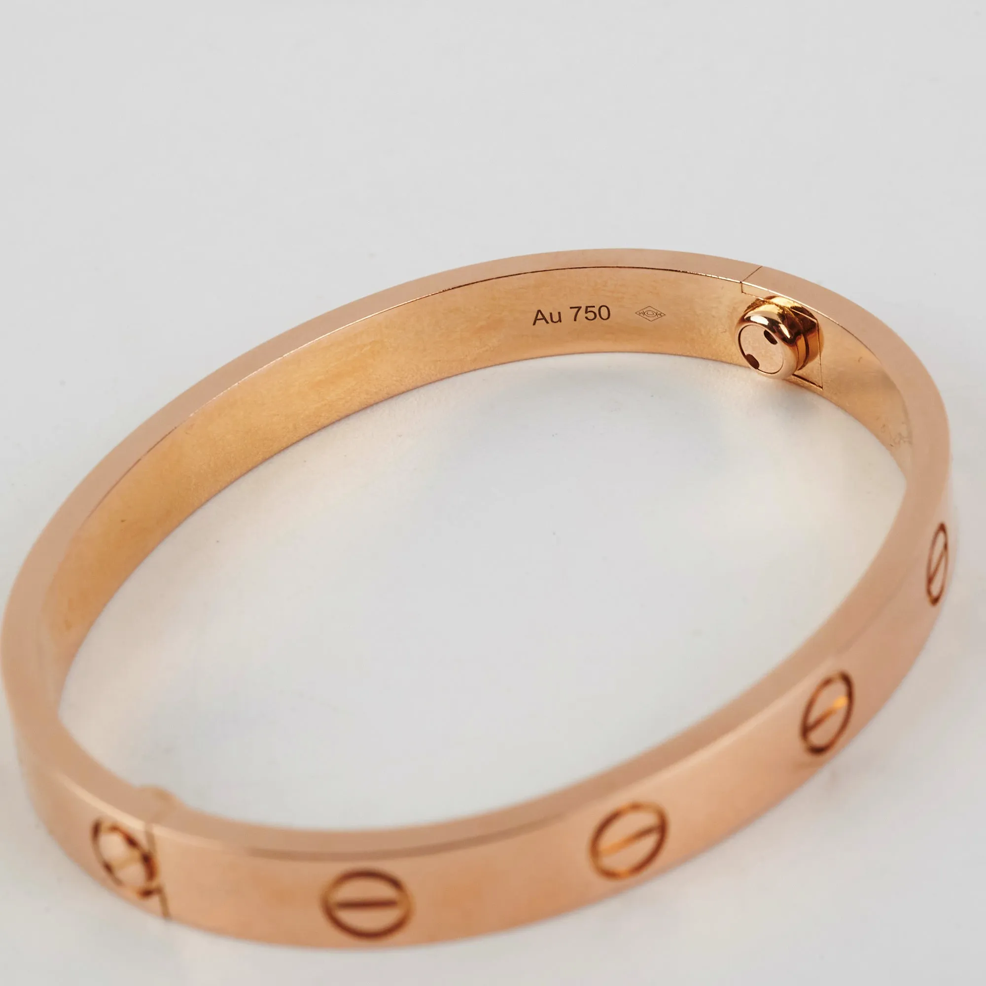 Cartier Love Bracelets Rose Gold Size 15