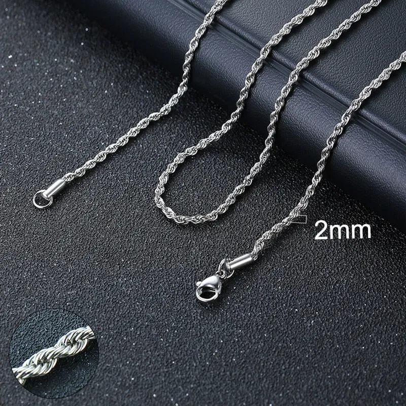 Chain Necklace for Men Women, Basic Punk Stainless Steel Curb Link Chain Chokers,Vintage Gold Tone Solid Metal Collar